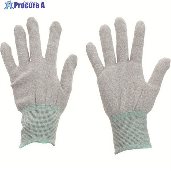 TRUSCO 静電気対策・銅繊維入ESD手袋 ノンコートタイプ Mサイズ ESD-GPM 1双 ▼206-5318