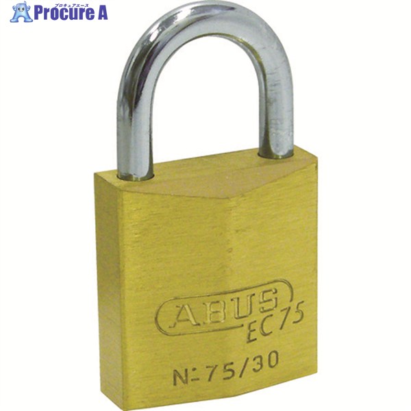 ABUS 真鍮南京錠 EC75-40 ディンプルシリンダー 同番 EC75-40-KA 1個 ▼445-1775