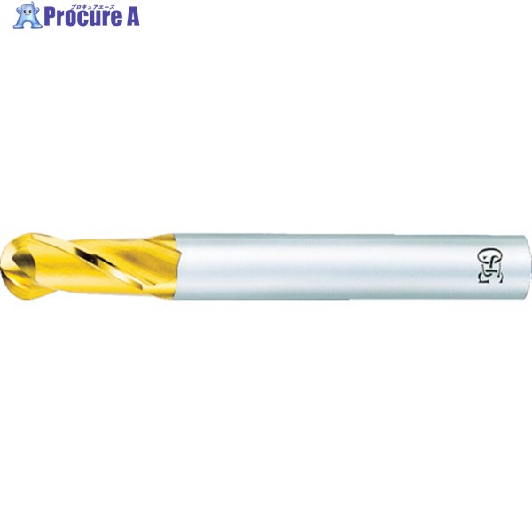 OSG ハイスボールエンドミル TiNコート2刃 ボール半径6mm シャンク径10mm 83072 EX-TIN-EBD-R6X12(83072) 1本 ▼63...