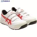 ASICS ウィンジョブCP301 ホワイト×クラシックレッド 22.5cm FCP301.102-22.5 1足 ▼217-8644