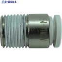 チヨダ チューブ継手 ファイブ六角穴付メイルコネクター W(白) 4mm・R1/8 F4-01MSW 1個 ▼313-6761
