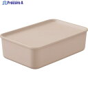 IRIS 288499 フタ付き 積み重ねBOX FTB-45 ピンクベージュ FTB-45-PB 1個 ▼337-9573
