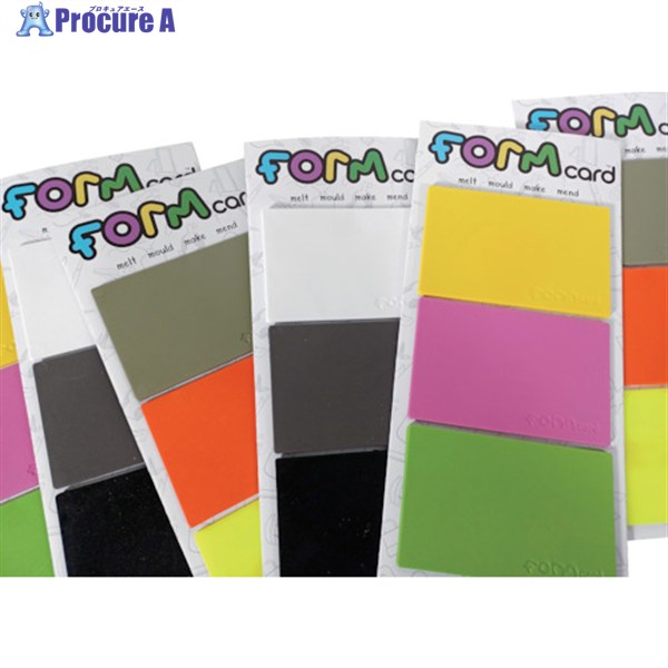FORMCARD カード型多用途パテ FORMcard(TM) ブラック・グレー・ホワイト FC3BKWG 1組 ▼505-5985