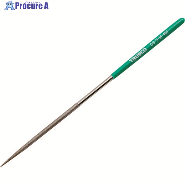 TRUSCO ダイヤモンドヤスリ 精密用#400 丸 1本入 全長140mm(10本組サイズ) GS-10-M-400 1本 ▼160-7133