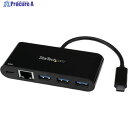 StarTech USBハブ/Type-C/3ポート Type-A/イーサネット/LANポート/60W USB PD/バスパワー/ブラック HB30C3AGEP...