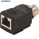 PANDUIT RJ45⇔M12(Dコードタイプ)変換アダプタ ICAM12DRJS 1個 ▼828-1527