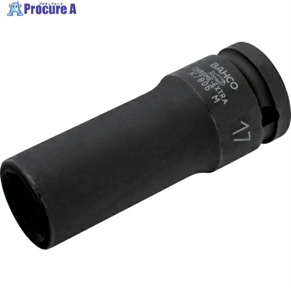 BAHCO 1/2” ディープインパクトソケット18mm K7806M-18 1個 ▼383-9817