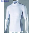 おたふく 冷感 消臭 パワーストレッチ半袖ハイネックシャツ ホワイト M JW-624-WH-M 1着 ▼444-8316