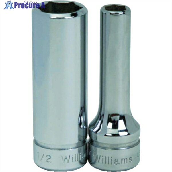 WILLIAMS 3/8ドライブ ディープソケット 6角 22mm JHWBMD-622 1個 ▼757-9080