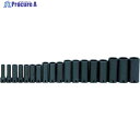 WILLIAMS 3/8ドライブ ディープソケットセット 6角 18個 インパク JHWMS-12-18H 1S ▼758-0274