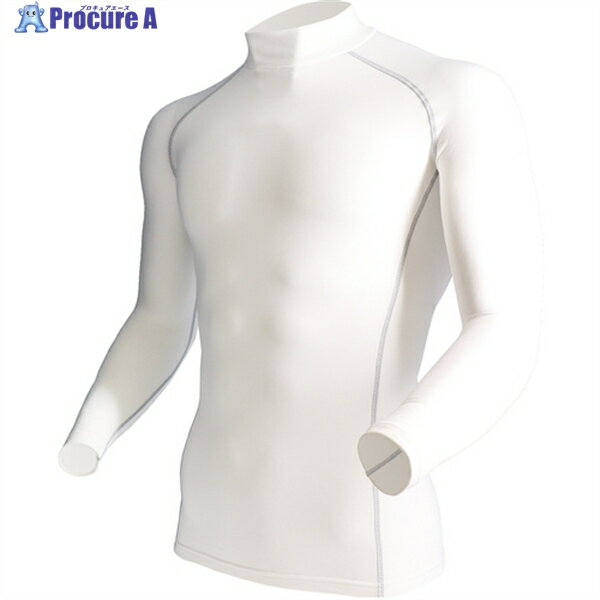 おたふく BTパワーストレッチハイネックシャツ ホワイト M JW-170-WH-M 1着 ▼759-0989