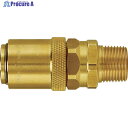 日東 金型カプラ 大流量タイプ(めねじ取付用) 相手側取付サイズRc3/8(42183) K3-03SM BRASS NBR 1個 ▼777-9755 ●KO5...