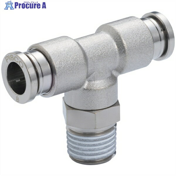 PISCO チューブフィッティング ブラスティー チューブ8 ネジR3/8 ゴムHNBR カバー無 KB8-03-1 1個 ▼818..