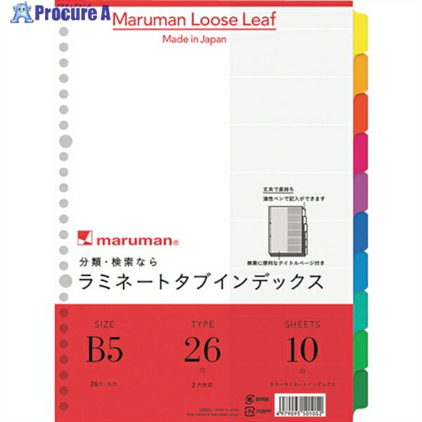 maruman B5 ラミタブ見出し10山 LT5010 1冊 ▼346-6306
