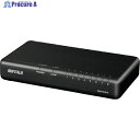 BUFFALO Giga 8ポート スイッチングハブ 電源外付け プラスチック筐体 ブラック LSW6-GT-8EPL/BK 1台 ▼429-2108