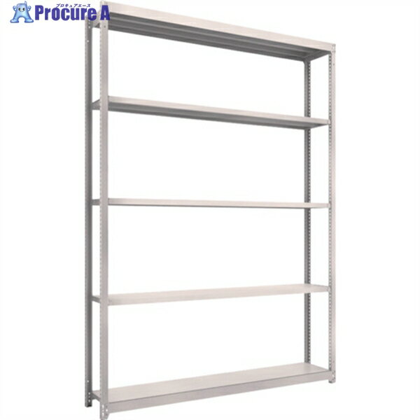 TRUSCO スチールラック M1.5型軽中量棚 1760X295XH2400 5段単体 ネオグレー M1.5-8635 NG(ネオグレー) 1S ◇▼450-0377