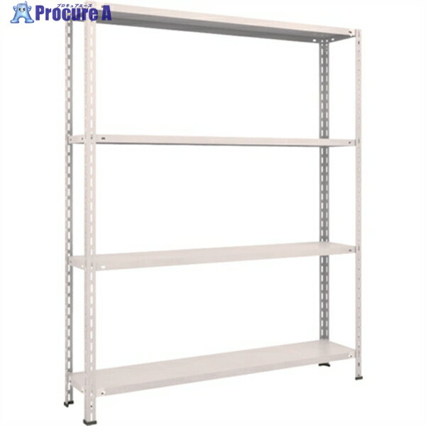 TRUSCO スチールラック 軽量棚 中棚ボルトレス型1500X300X1800 4段 ネオグレー L65V-14 NG(ネオグレー) 1台 ◇▼503-8367