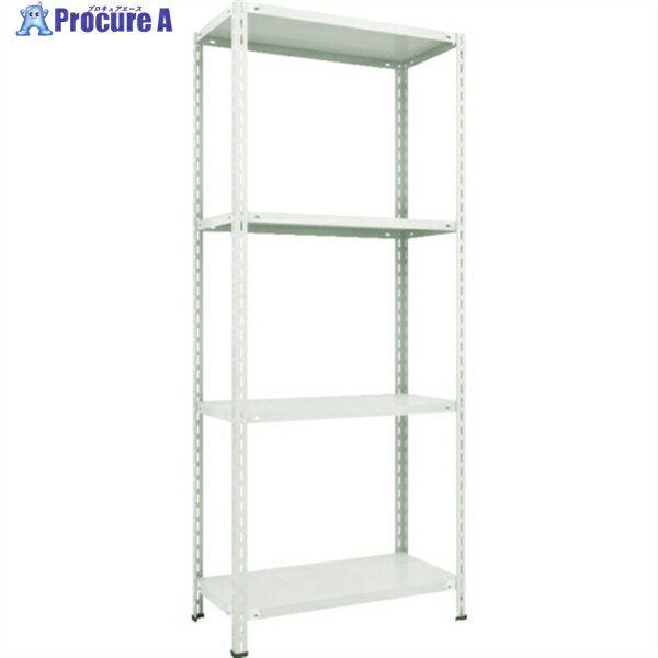 TRUSCO スチールラック 軽量棚 中棚ボルトレス型 875X300X2100 4段 ネオグレー L73V-14 NG(ネオグレー) 1台 ◇▼779-9845