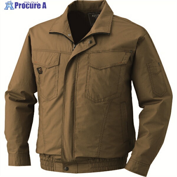 空調服 綿薄手タチエリウェアのみ キャメル 5L KU91400-C20-S7 1着 ▼827-8416