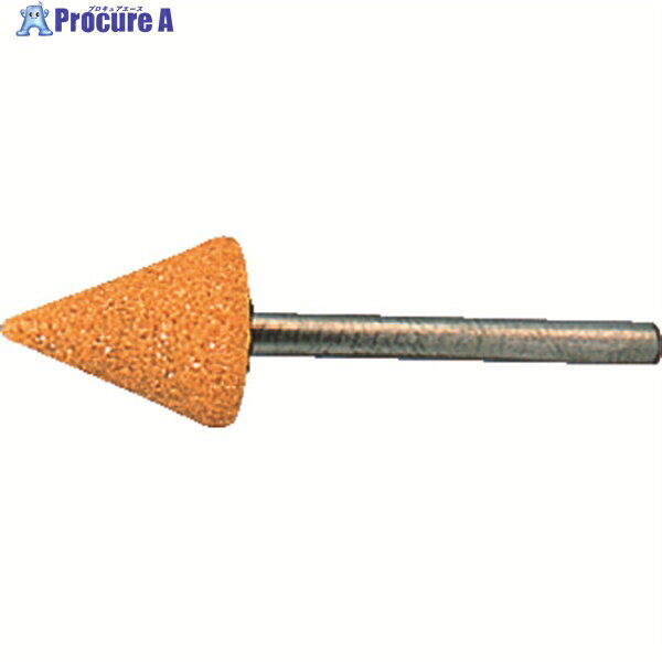 TRUSCO 軸付砥石WA 三角型 Φ13X幅16X軸3 #60 10本入 MO-340P 1パック ▼126-6551