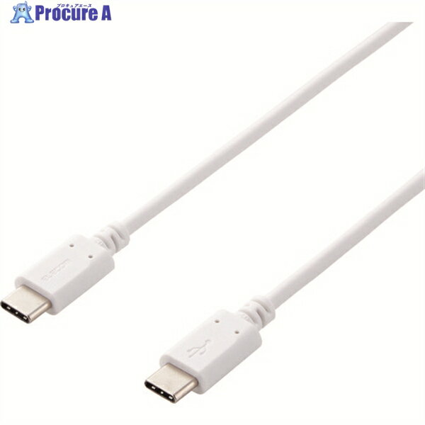 ELECOM スマホ・タブレット用USBケーブル USB(C-C) Power Delivery対応 1.0m ホワイト MPA-CC10PNWH 1本 ▼208-8006