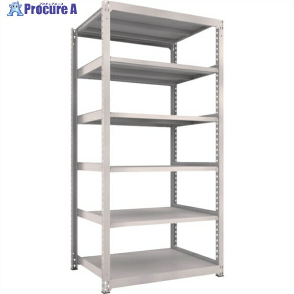 TRUSCO スチールラック M5型中量棚 1200X921XH2400 6段 単体 ネオグレー M5-8496 NG(ネオグレー) 1台 ◇▼301-9969