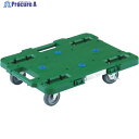 TRUSCO 樹脂製平台車 ルートバン 370X500 4輪自在 ストッパー付 緑 MPB-500JS-GN 1台 ▼414-4163