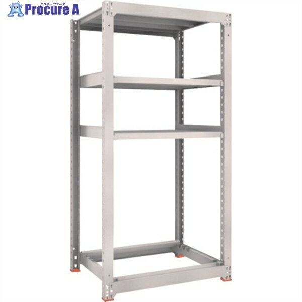 TRUSCO スチールラック M3型中量棚 900X721XH1800 棚板3段＋タイヤ1段 M3-6373Y1 1台 ◇▼450-1039