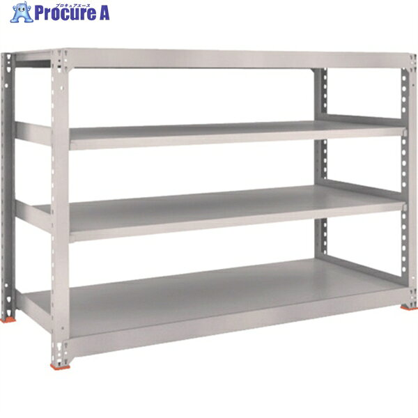 TRUSCO スチールラック M3型中量棚 1800×721×H1200 4段 単体 ネオグレー M3-4674 NG(ネオグレー) 1S ◇▼505-6373