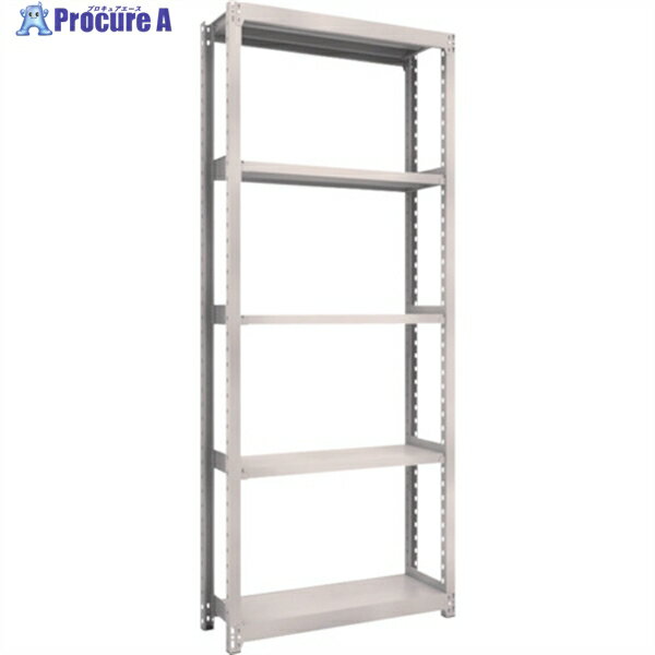 TRUSCO スチールラック M2型軽中量棚 860X300XH2100 5段 単体 ネオグレー M2-7335 NG(ネオグレー) 1S ◇▼506-8380