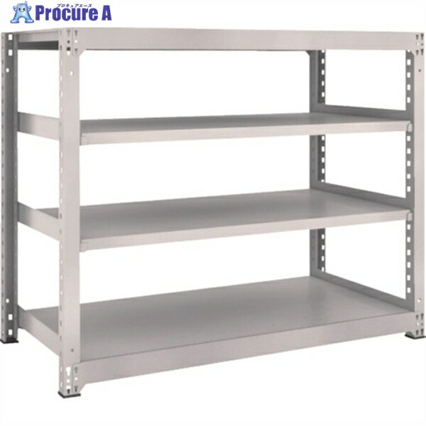 TRUSCO スチールラック M3型中量棚 1500×721×H1200 4段 単体 ネオグレー M3-4574 NG(ネオグレー) 1S ◇▼506-9548