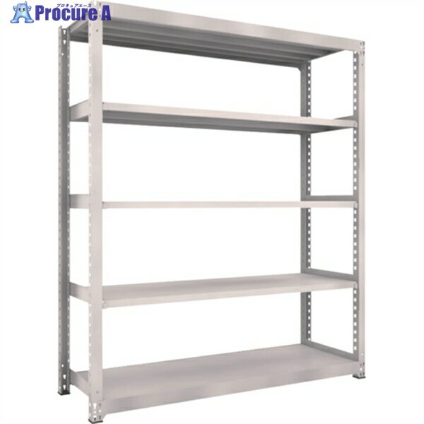 TRUSCO スチールラック M5型中量棚 1800X471XH2400 5段 単体 ネオグレー M5-8655 NG(ネオグレー) 1S ◇▼526-4339