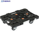 TRUSCO 樹脂製平台車 ルートバンメッシュタイプ 515X385 自在側ストッパー付 黒 MPK-500S-BK 1台 ▼361-9931