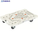 TRUSCO 樹脂製平台車 ルートバンメッシュタイプ 615X415 自在側ストッパー付 白 MPK-600S-W 1台 ▼361-9966