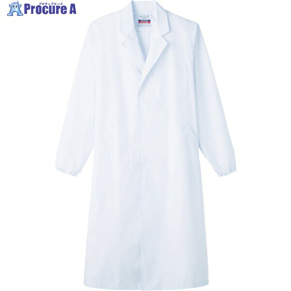 サンペックス ドクターコート 長袖 メンズ 白衣 シングル ユニフォーム ホワイト 3L MR-210-3L 1着 ▼761-7658