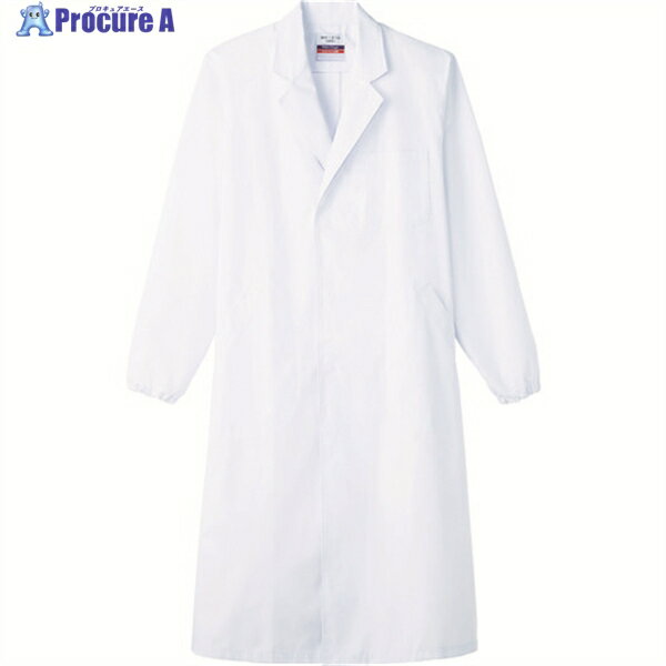 サンペックス ドクターコート 長袖 メンズ 白衣 シングル ユニフォーム ホワイト S MR-210-S 1着 ▼761-7712