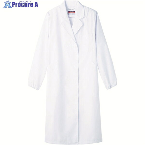 サンペックス ドクターコート 長袖 レディース 白衣 シングル ユニフォーム ホワイト S MR-220-S 1着 ▼761-7780
