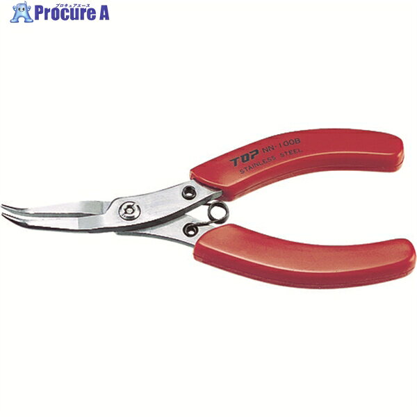 TOP ニードルノーズベントプライヤ ステンレス製 100mm NN-100B 1丁 ▼387-2564