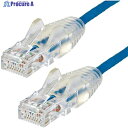 StarTech カテゴリ6(CAT6)LANケーブル/50cm/ブルー/極細 ツメ折れ防止 N6PAT50CMBLS 1袋 ▼492-9831