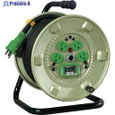 NICHIDO 電工ドラム 漏電保護専用ブレーカ付 30m NNP-EB34 1台 ▼552-1880