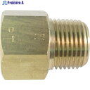 ASOH 黄銅製 変換内外ソケット 外NPT1/4×内PT1/4 NF-3122R 1個 ▼795-6711