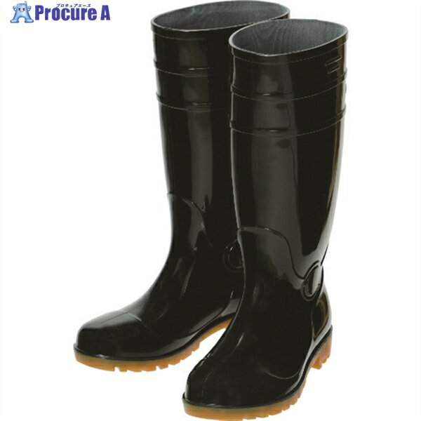TRUSCO 鉄先芯入PVC耐油長靴 25.0CM ブラック ORSB250-BK 1足 ▼207-2547
