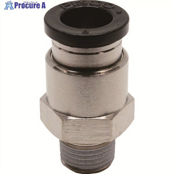 PISCO チューブフィッティング ストレート 適合外径8mm 接続口径R1/8 PC8-01 1個 ▼290-9600