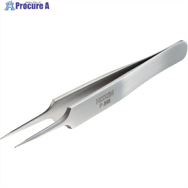 HOZAN ステンレス製ピンセット 強力型 110mm P-898 1本 ▼370-8373