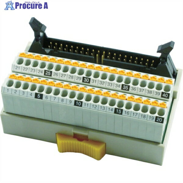 TOGI スプリングロック式コネクタ端子台 極数40 PCX-1H40-TB40-K-CPU 1個 ▼479-8236