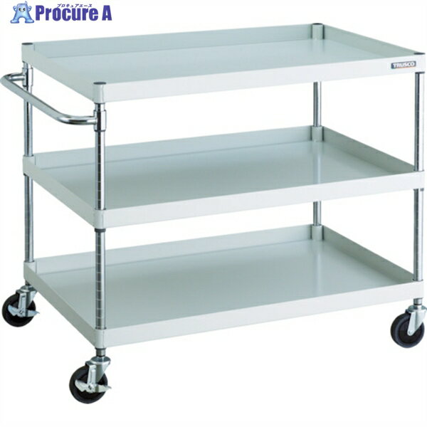 TRUSCO ツールワゴン フェニックスワゴン 省音 1000X650XH880 3段 ホワイト PEW-9103-W 1台 ◇▼488-3861