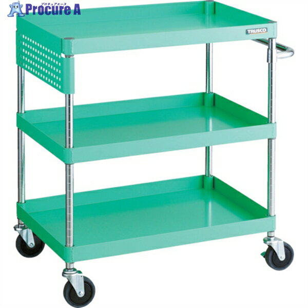 TRUSCO ツールワゴン フェニックスワゴン 省音 750X500XH880 パネル付 ヤンググリーン PEW-973PS-YG 1台 ▼488-4876