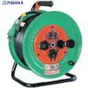 NICHIDO 電工ドラム 屋外型 漏電保護専用ブレーカ付 極太電線 30m NW-EB33F 1台 ▼730-7241