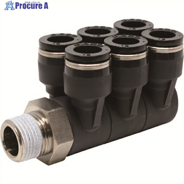 PISCO チューブフィッティング トリプルブランチエイ チューブ10 接続口径R3/8 PAT10-03 1個 ▼809-5294