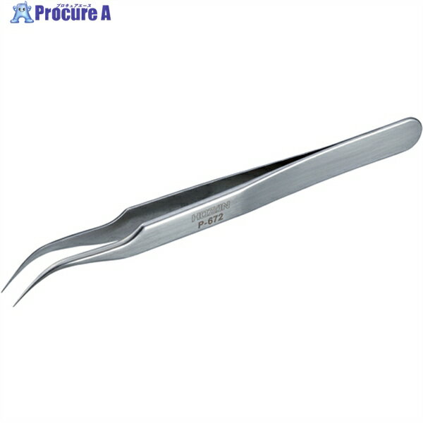 HOZAN ピンセット 全長115mm P-672 1本 ▼810-7686